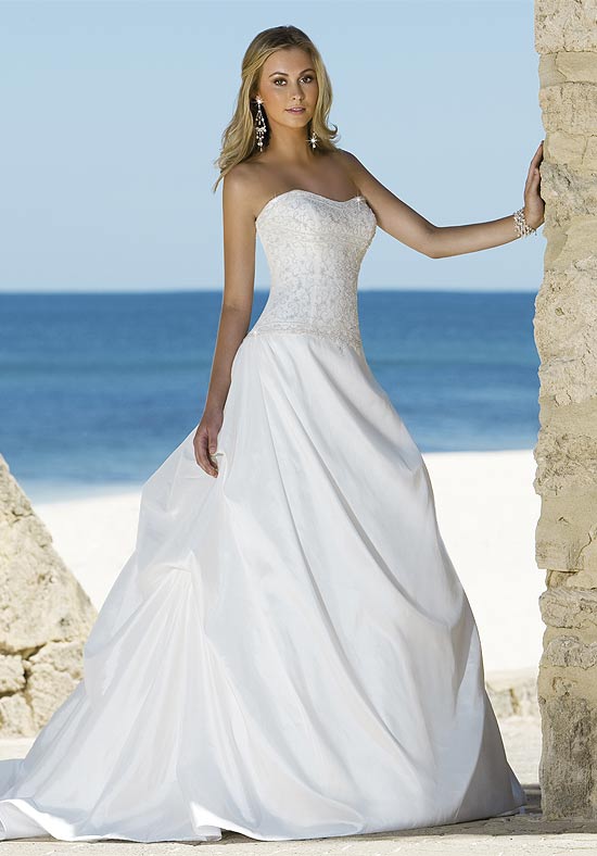 Orifashion HandmadeLuxury Beach Bridal Gown / Wedding Dress BE02 - Click Image to Close